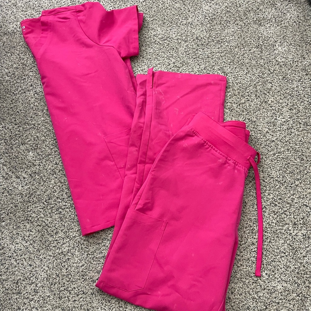 Women's Vibrant Pink Scrubs